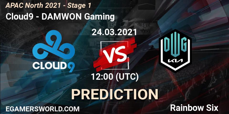 Prognose für das Spiel Cloud9 VS DAMWON Gaming. 24.03.2021 at 12:00. Rainbow Six - APAC North 2021 - Stage 1
