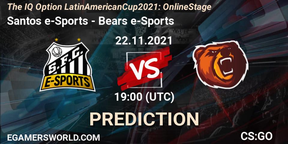 Prognose für das Spiel Santos e-Sports VS Bears e-Sports. 22.11.21. CS2 (CS:GO) - The IQ Option Latin American Cup 2021: Online Stage