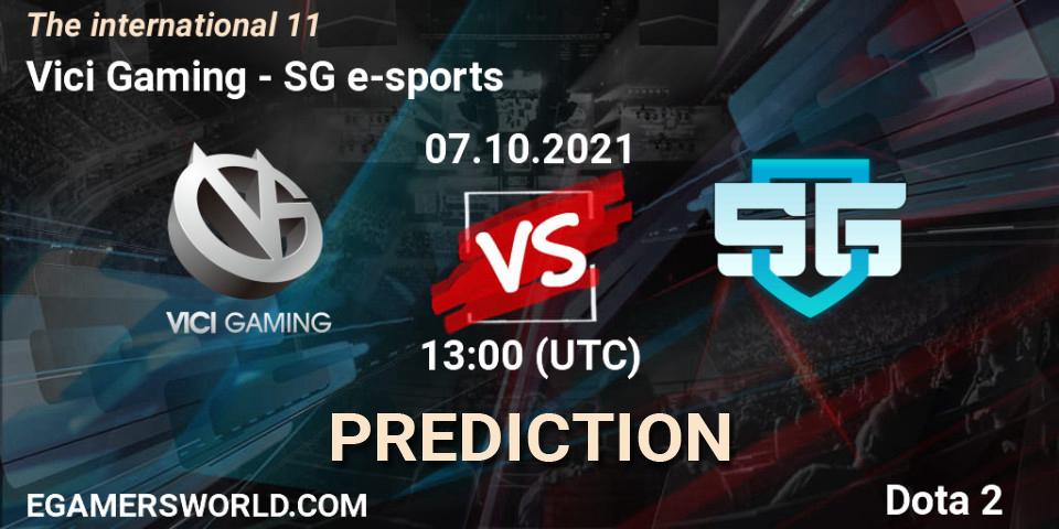 Prognose für das Spiel Vici Gaming VS SG e-sports. 07.10.2021 at 15:21. Dota 2 - The Internationa 2021