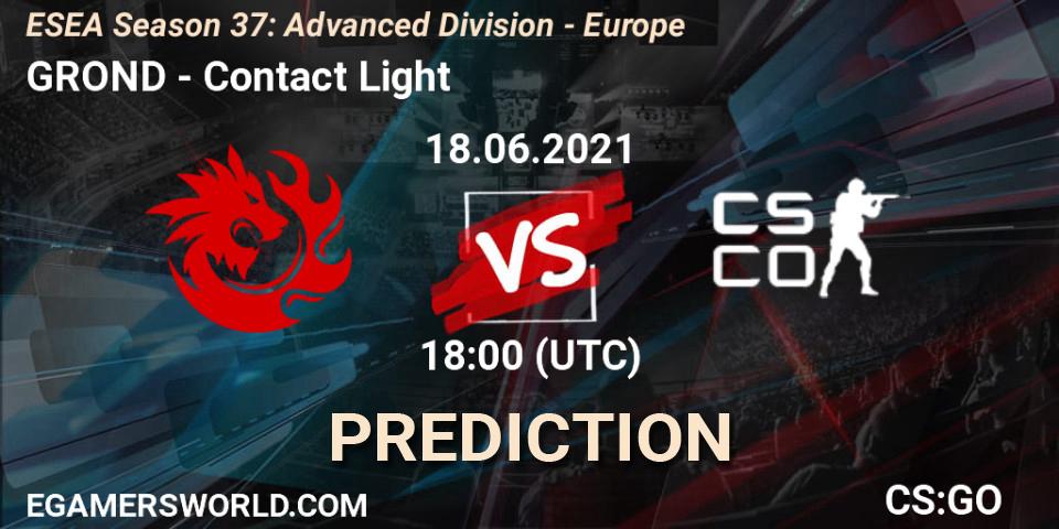 Prognose für das Spiel GROND VS Contact Light. 18.06.21. CS2 (CS:GO) - ESEA Season 37: Advanced Division - Europe