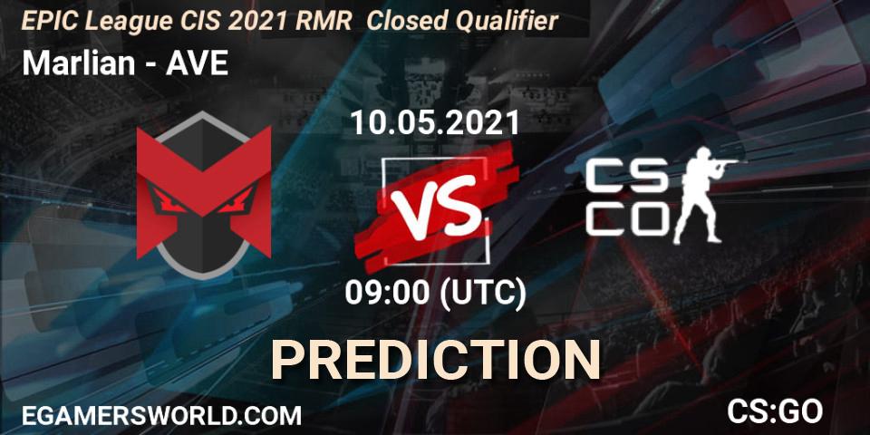 Prognose für das Spiel Marlian VS AVE. 10.05.2021 at 09:00. Counter-Strike (CS2) - EPIC League CIS 2021 RMR Closed Qualifier