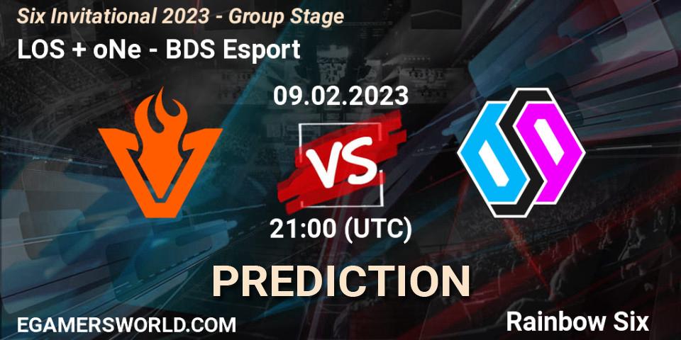 Prognose für das Spiel LOS + oNe VS BDS Esport. 09.02.23. Rainbow Six - Six Invitational 2023 - Group Stage