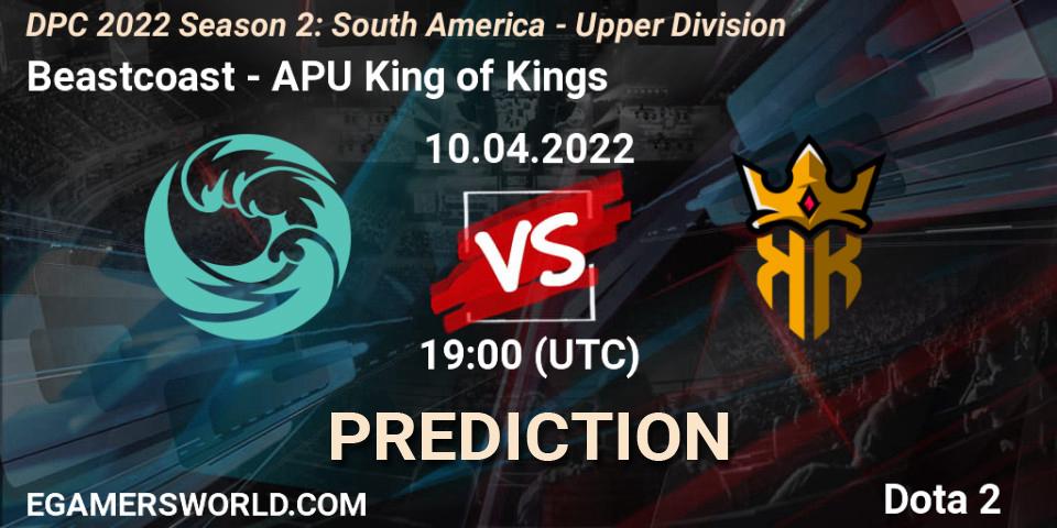 Prognose für das Spiel Beastcoast VS APU King of Kings. 10.04.22. Dota 2 - DPC 2021/2022 Tour 2 (Season 2): SA Division I (Upper)