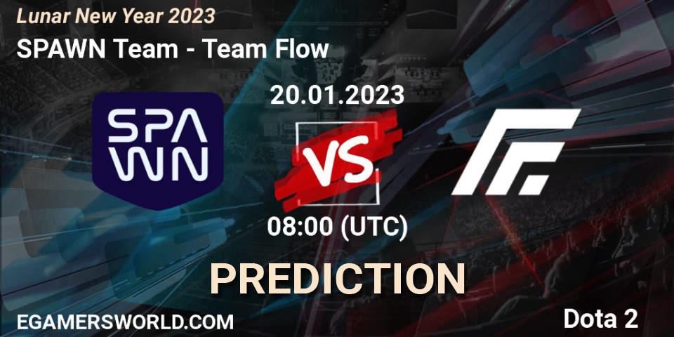 Prognose für das Spiel SPAWN Team VS Team Flow. 20.01.2023 at 08:03. Dota 2 - Lunar New Year 2023