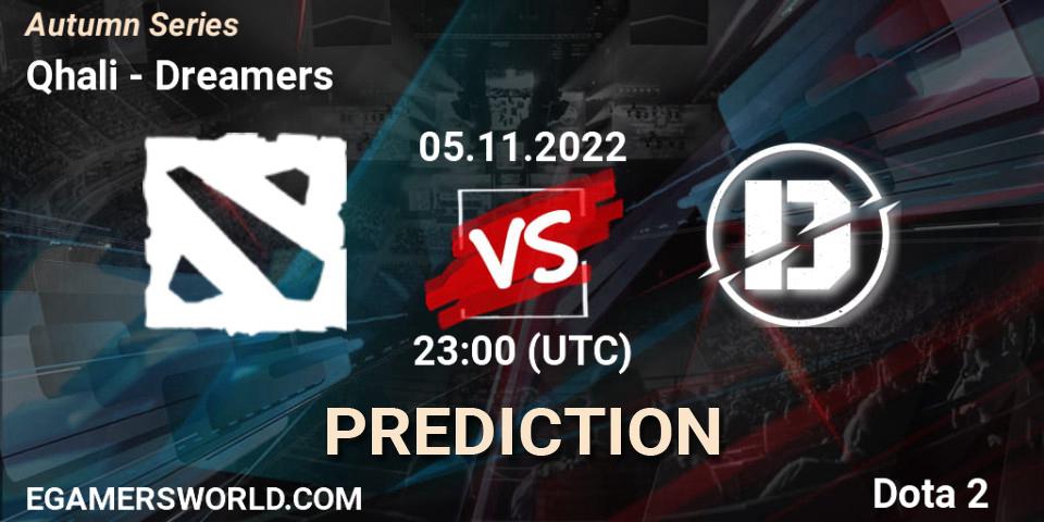 Prognose für das Spiel Qhali VS Dreamers. 04.11.22. Dota 2 - Autumn Series