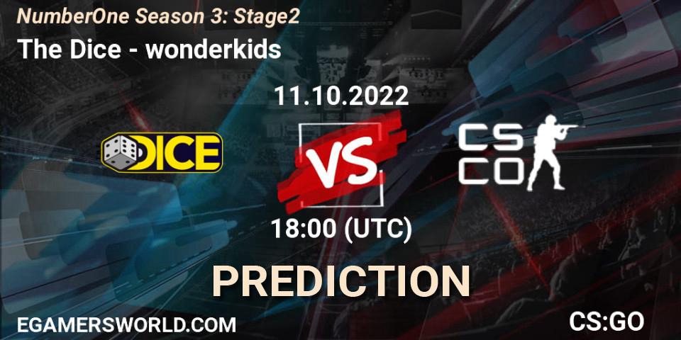 Prognose für das Spiel The Dice VS wonderkids. 11.10.2022 at 18:00. Counter-Strike (CS2) - NumberOne Season 3: Stage 2