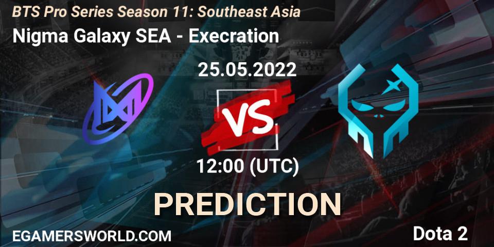 Prognose für das Spiel Nigma Galaxy SEA VS Execration. 25.05.2022 at 11:29. Dota 2 - BTS Pro Series Season 11: Southeast Asia