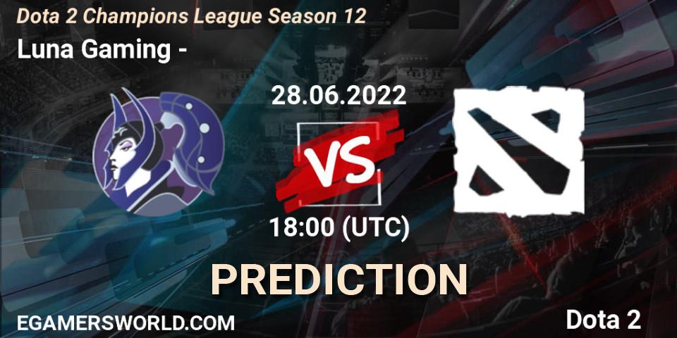 Prognose für das Spiel Luna Gaming VS ФЕРЗИ. 28.06.2022 at 18:02. Dota 2 - Dota 2 Champions League Season 12