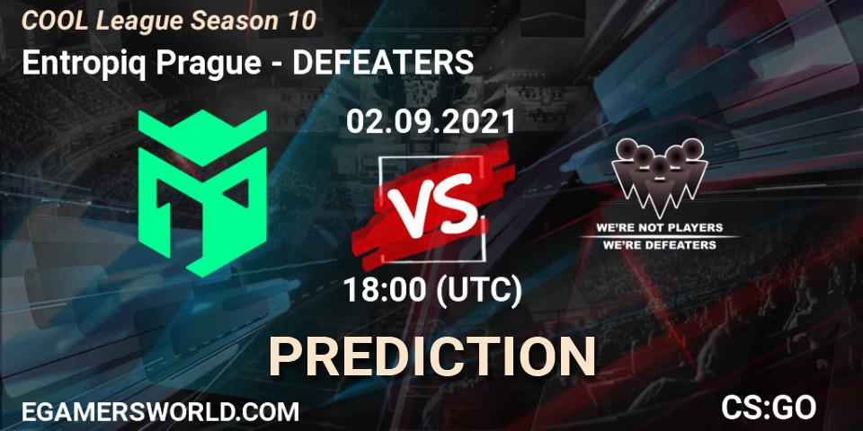 Prognose für das Spiel Entropiq Prague VS DEFEATERS. 02.09.2021 at 18:00. Counter-Strike (CS2) - COOL League Season 10
