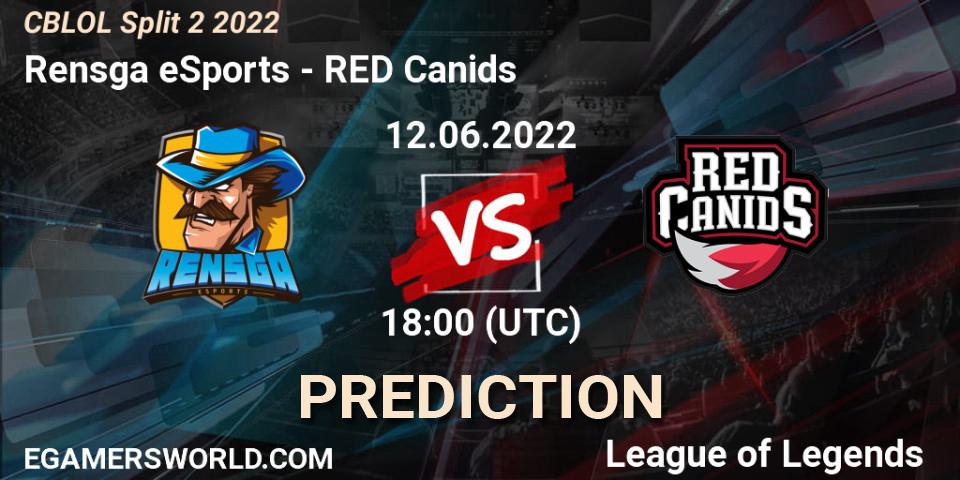 Prognose für das Spiel Rensga eSports VS RED Canids. 12.06.22. LoL - CBLOL Split 2 2022