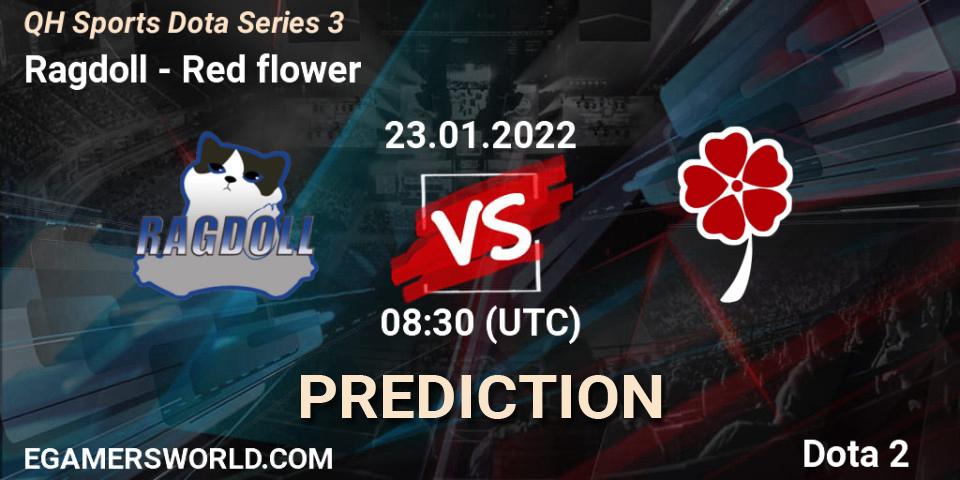 Prognose für das Spiel Ragdoll VS Red flower. 23.01.22. Dota 2 - QH Sports Dota Series 3