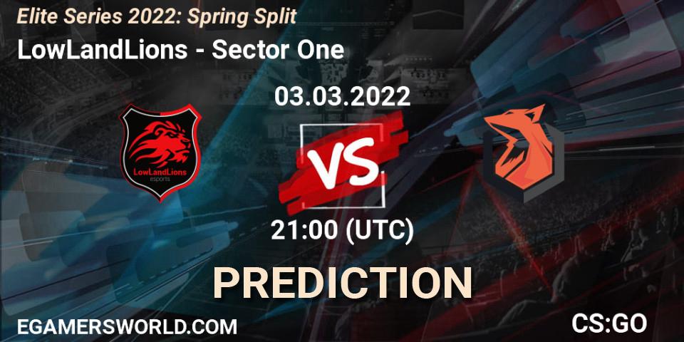 Prognose für das Spiel LowLandLions VS Sector One. 03.03.2022 at 21:00. Counter-Strike (CS2) - Elite Series 2022: Spring Split
