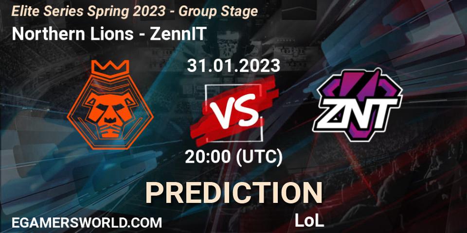 Prognose für das Spiel Northern Lions VS ZennIT. 31.01.23. LoL - Elite Series Spring 2023 - Group Stage