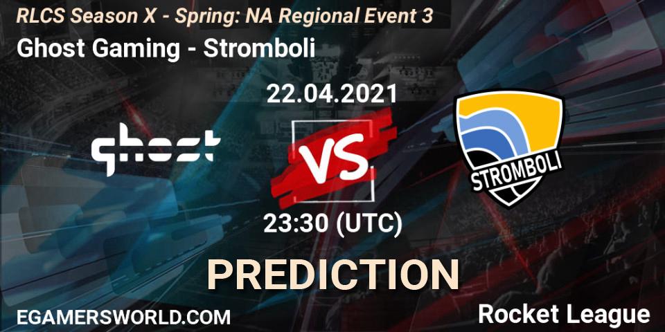 Prognose für das Spiel Ghost Gaming VS Stromboli. 22.04.21. Rocket League - RLCS Season X - Spring: NA Regional Event 3