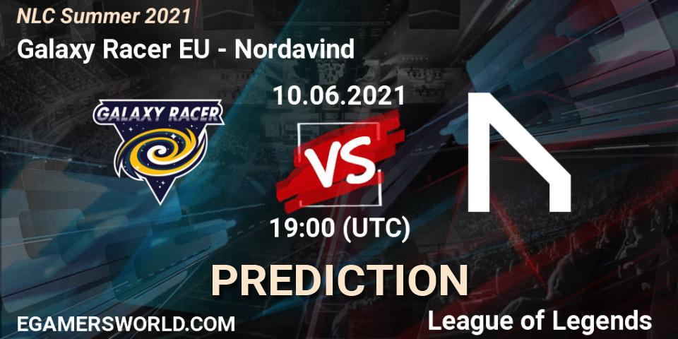 Prognose für das Spiel Galaxy Racer EU VS Nordavind. 10.06.2021 at 19:00. LoL - NLC Summer 2021