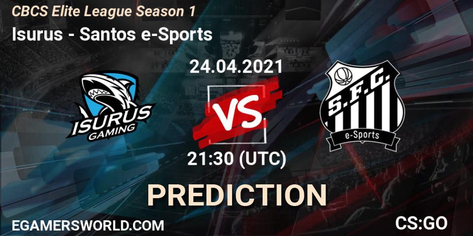 Prognose für das Spiel Isurus VS Santos e-Sports. 24.04.21. CS2 (CS:GO) - CBCS Elite League Season 1