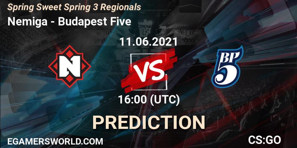 Prognose für das Spiel Nemiga VS Budapest Five. 11.06.21. CS2 (CS:GO) - Spring Sweet Spring 3 Regionals