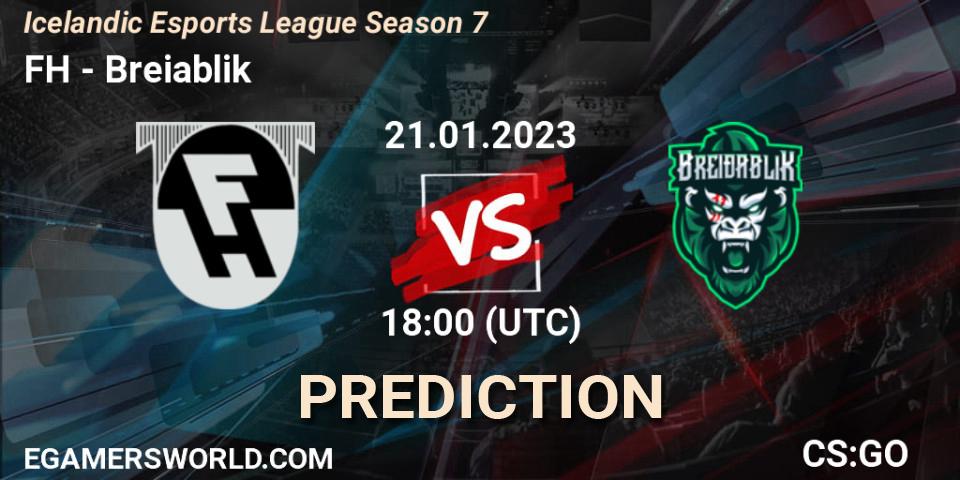Prognose für das Spiel FH VS Breiðablik. 21.01.2023 at 18:10. Counter-Strike (CS2) - Icelandic Esports League Season 7