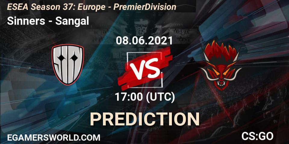 Prognose für das Spiel Sinners VS Sangal. 08.06.2021 at 17:00. Counter-Strike (CS2) - ESEA Season 37: Europe - Premier Division