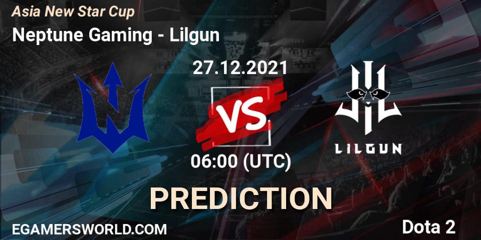 Prognose für das Spiel Neptune Gaming VS Lilgun. 27.12.2021 at 05:08. Dota 2 - Asia New Star Cup