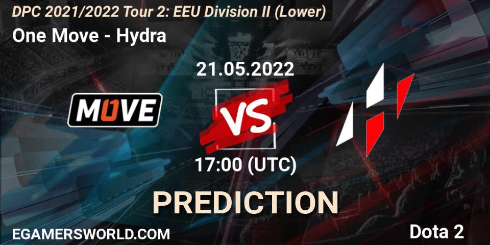 Prognose für das Spiel One Move VS Hydra. 21.05.22. Dota 2 - DPC 2021/2022 Tour 2: EEU Division II (Lower)