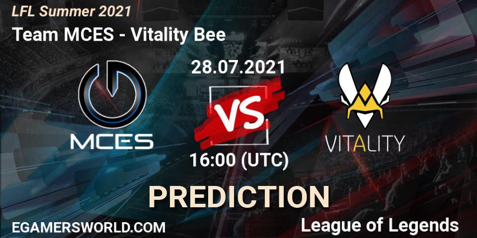 Prognose für das Spiel Team MCES VS Vitality Bee. 28.07.21. LoL - LFL Summer 2021