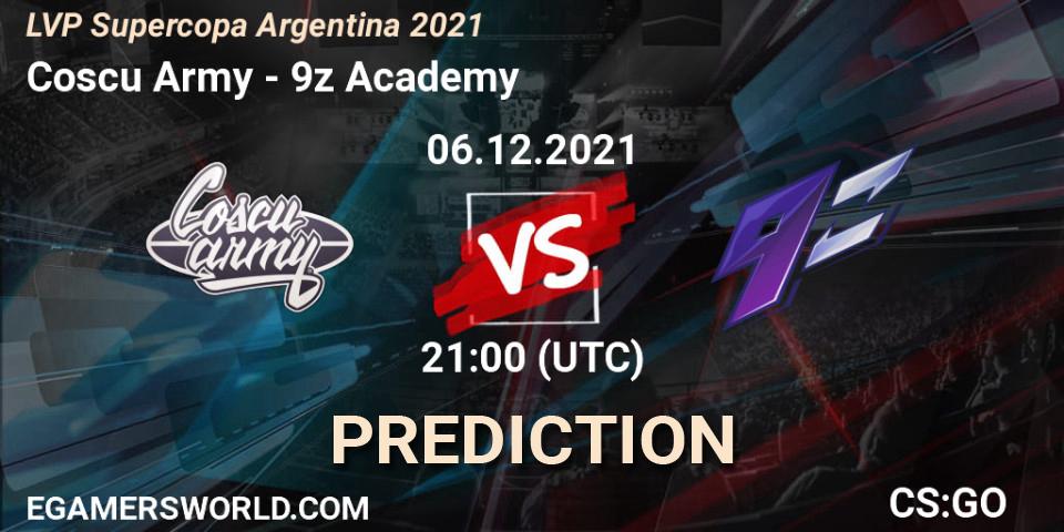 Prognose für das Spiel Coscu Army VS 9z Academy. 06.12.21. CS2 (CS:GO) - LVP Supercopa Argentina 2021