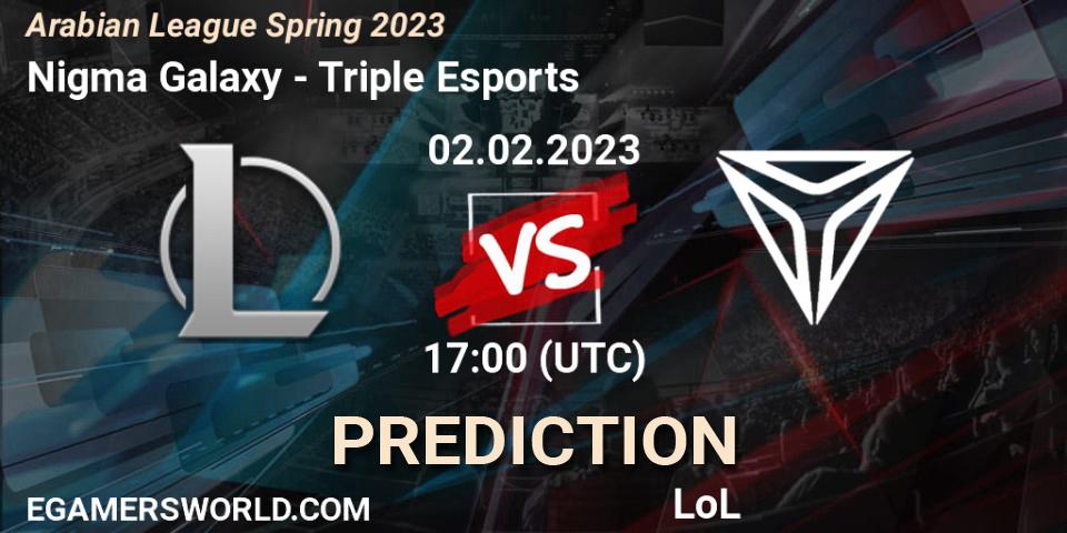 Prognose für das Spiel Nigma Galaxy MENA VS Triple Esports. 02.02.23. LoL - Arabian League Spring 2023