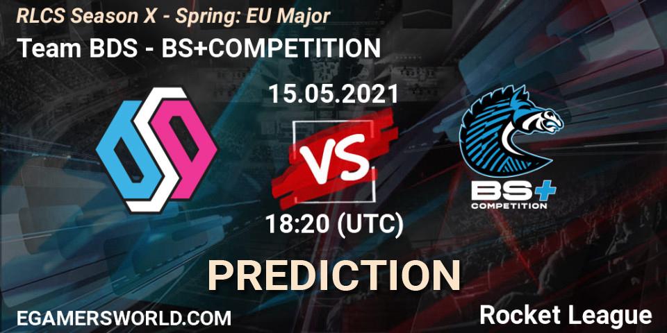 Prognose für das Spiel Team BDS VS BS+COMPETITION. 15.05.2021 at 18:20. Rocket League - RLCS Season X - Spring: EU Major