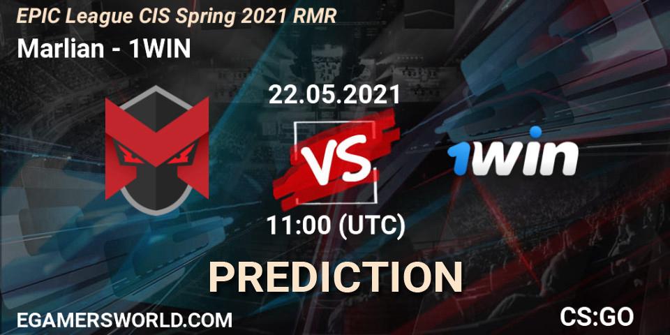 Prognose für das Spiel Marlian VS 1WIN. 22.05.2021 at 11:00. Counter-Strike (CS2) - EPIC League CIS Spring 2021 RMR