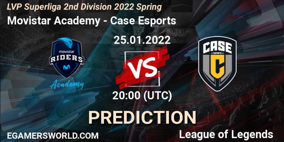 Prognose für das Spiel Movistar Academy VS Case Esports. 26.01.2022 at 20:00. LoL - LVP Superliga 2nd Division 2022 Spring