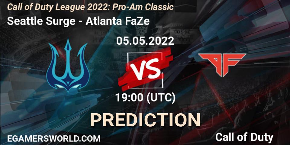Prognose für das Spiel Seattle Surge VS Atlanta FaZe. 05.05.22. Call of Duty - Call of Duty League 2022: Pro-Am Classic