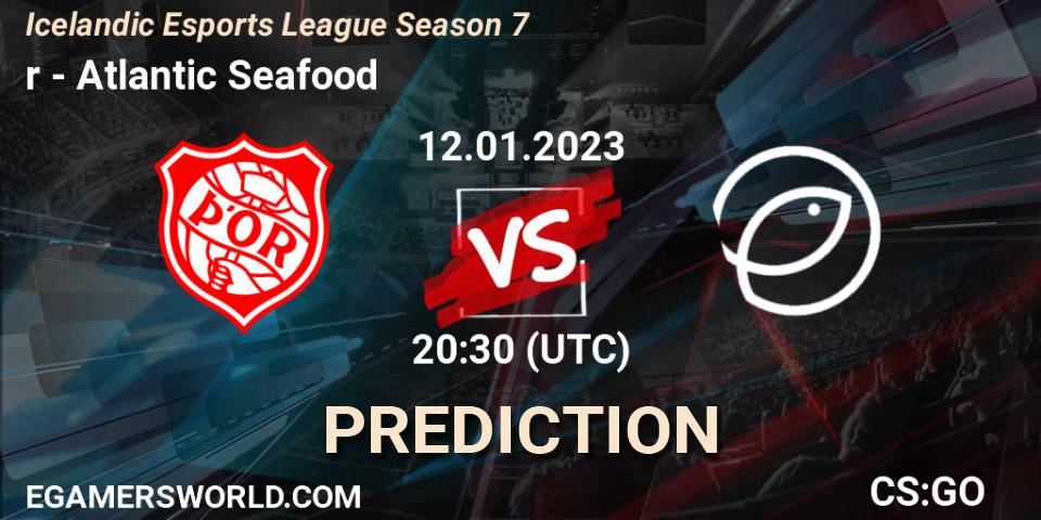 Prognose für das Spiel Þór VS Atlantic Seafood. 12.01.23. CS2 (CS:GO) - Icelandic Esports League Season 7