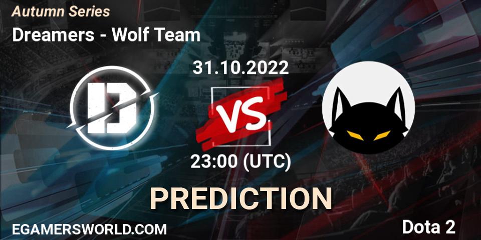 Prognose für das Spiel Dreamers VS Wolf Team. 31.10.22. Dota 2 - Autumn Series