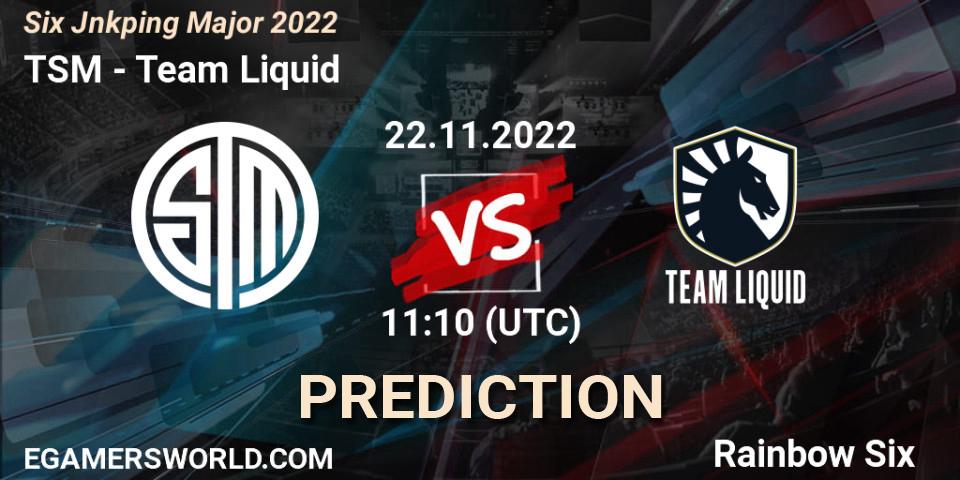 Prognose für das Spiel TSM VS Team Liquid. 23.11.22. Rainbow Six - Six Jönköping Major 2022
