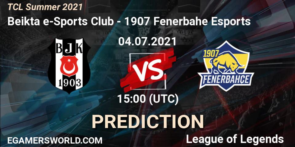 Prognose für das Spiel Beşiktaş e-Sports Club VS 1907 Fenerbahçe Esports. 04.07.21. LoL - TCL Summer 2021