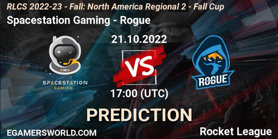 Prognose für das Spiel Spacestation Gaming VS Rogue. 21.10.22. Rocket League - RLCS 2022-23 - Fall: North America Regional 2 - Fall Cup