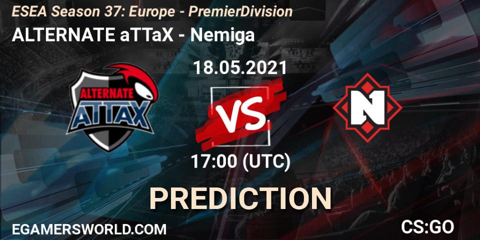 Prognose für das Spiel ALTERNATE aTTaX VS Nemiga. 27.05.2021 at 17:00. Counter-Strike (CS2) - ESEA Season 37: Europe - Premier Division