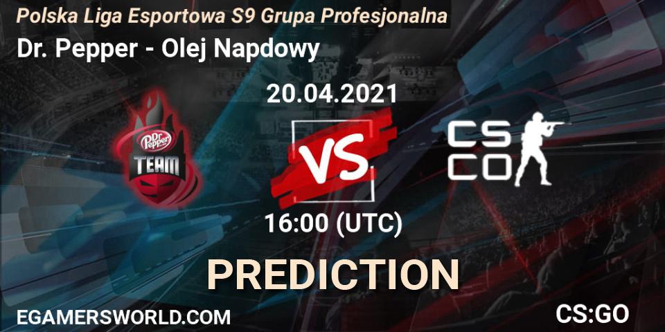Prognose für das Spiel Dr. Pepper VS Olej Napędowy. 20.04.2021 at 15:15. Counter-Strike (CS2) - Polska Liga Esportowa S9 Grupa Profesjonalna