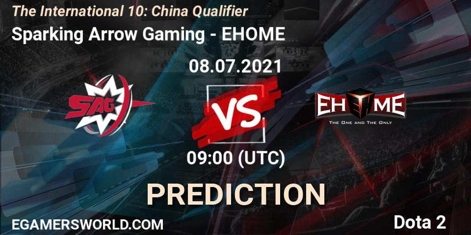 Prognose für das Spiel Sparking Arrow Gaming VS EHOME. 08.07.2021 at 08:53. Dota 2 - The International 10: China Qualifier