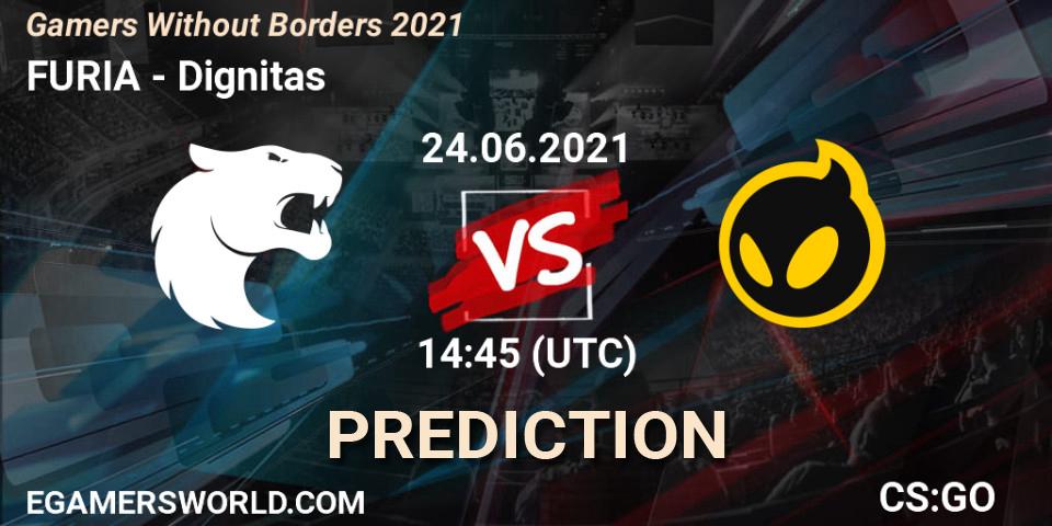 Prognose für das Spiel FURIA VS Dignitas. 24.06.2021 at 14:45. Counter-Strike (CS2) - Gamers Without Borders 2021