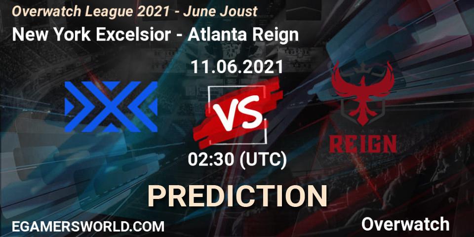 Prognose für das Spiel New York Excelsior VS Atlanta Reign. 11.06.21. Overwatch - Overwatch League 2021 - June Joust