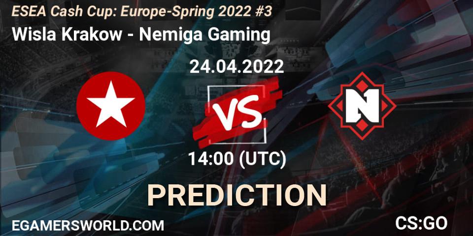 Prognose für das Spiel Wisla Krakow VS Nemiga Gaming. 24.04.22. CS2 (CS:GO) - ESEA Cash Cup: Europe - Spring 2022 #3