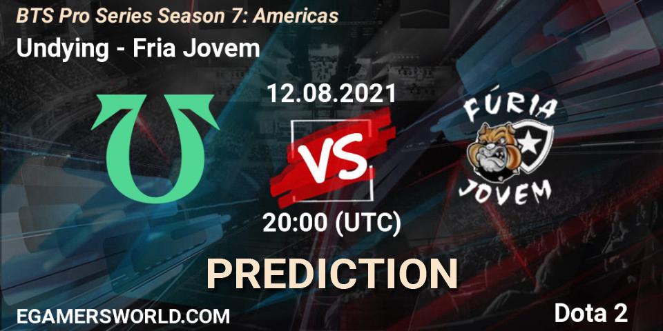 Prognose für das Spiel Undying VS Fúria Jovem. 15.08.2021 at 22:40. Dota 2 - BTS Pro Series Season 7: Americas