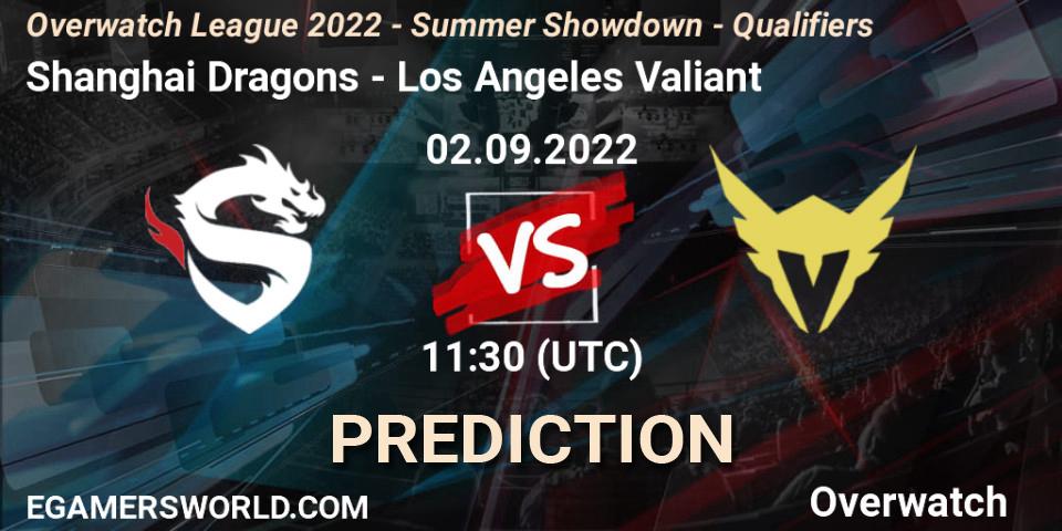 Prognose für das Spiel Shanghai Dragons VS Los Angeles Valiant. 02.09.22. Overwatch - Overwatch League 2022 - Summer Showdown - Qualifiers
