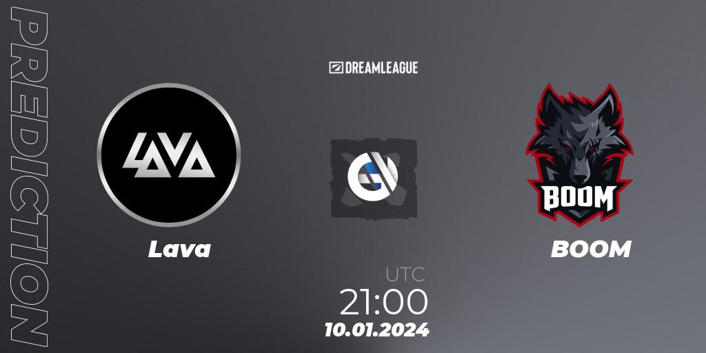 Prognose für das Spiel Lava VS BOOM. 10.01.2024 at 21:09. Dota 2 - DreamLeague Season 22: South America Open Qualifier #1