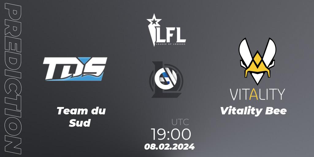 Prognose für das Spiel Team du Sud VS Vitality Bee. 08.02.2024 at 19:00. LoL - LFL Spring 2024