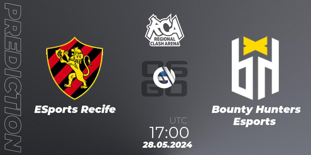 Prognose für das Spiel ESports Recife VS Bounty Hunters Esports. 28.05.2024 at 17:00. Counter-Strike (CS2) - Regional Clash Arena South America: Closed Qualifier