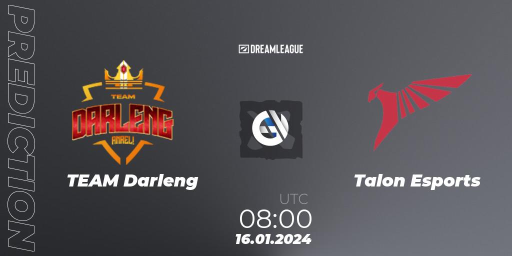 Prognose für das Spiel TEAM Darleng VS Talon Esports. 16.01.24. Dota 2 - DreamLeague Season 22: Southeast Asia Closed Qualifier