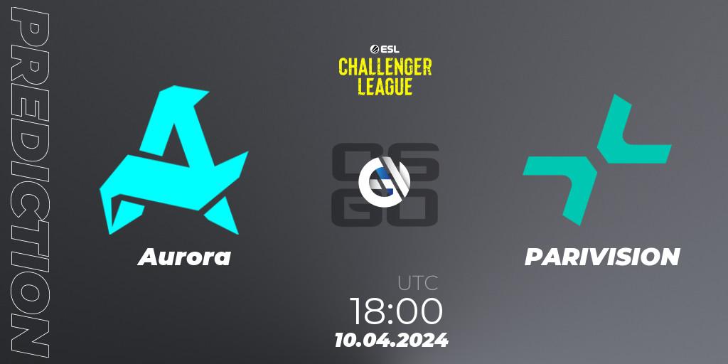 Prognose für das Spiel Aurora VS PARIVISION. 10.04.24. CS2 (CS:GO) - ESL Challenger League Season 47: Europe